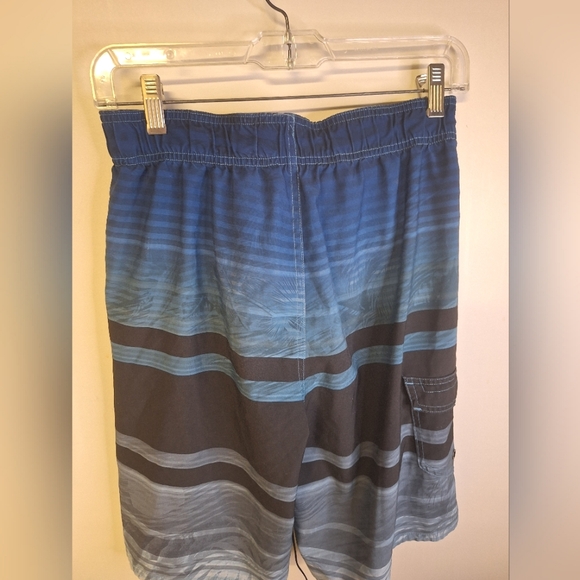 First Wave Swim Trunks Blue Stripes Size 14/16 - Picture 3 of 3